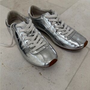 J. Crew Silver Sneakers